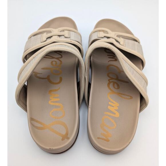 Sam Edelman Rowan Double Strap Slide Sandals Women's Natural Size US10.5 EU41 - Picture 13 of 13